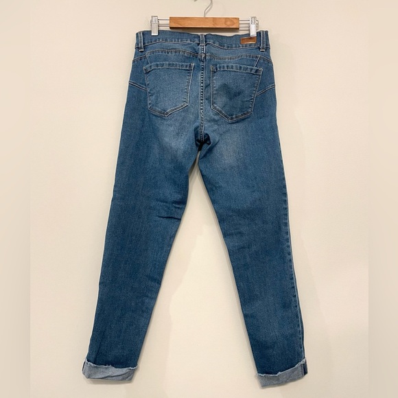 Juicy Couture Los‎ Angeles Distressed Denim Jeans Ankle Cuffed Women’s size 4 - Picture 2 of 11